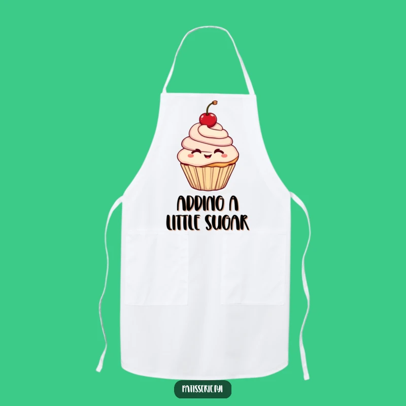 Funny Cupcake Apron: Cheerful Wink, Cherry Topper, Sweet Baker's Wear