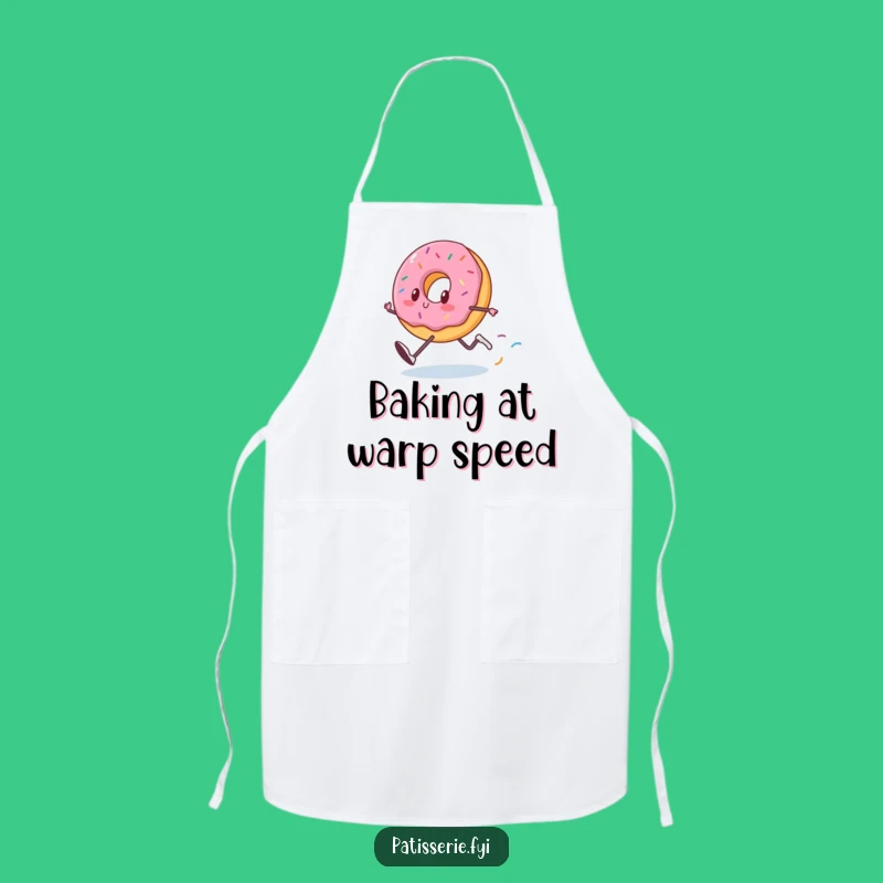 Funny Donut Apron: Bake & Run, Energetic Funny Gift