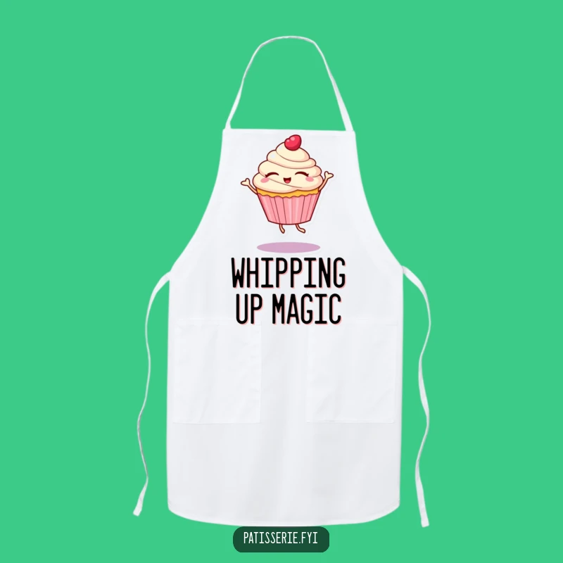 Funny Cupcake Dance Apron: Joyful Character for Kitchen Fun Gift