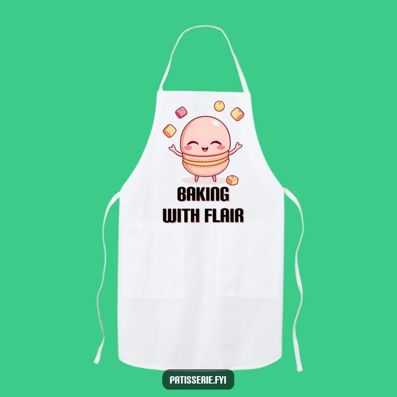 Funny Macaron Apron: Bake With Finesse, Chic Funny Gift