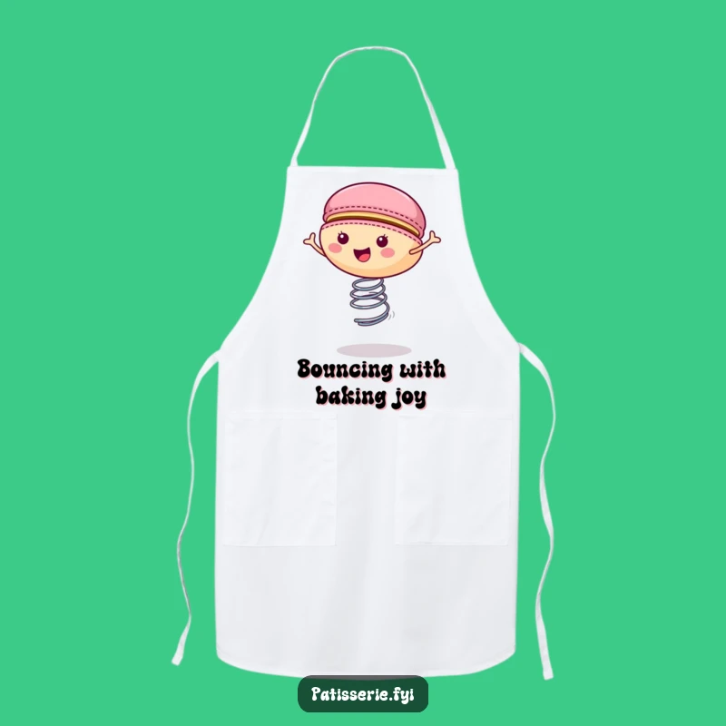 Funny Macaron Spring Apron - Kitchen Fun & Dessert Gift