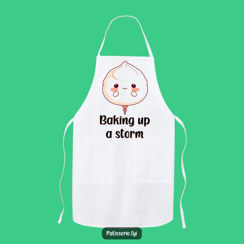 Funny Meringue Baker's Apron - Whimsical Cartoon Chef Character