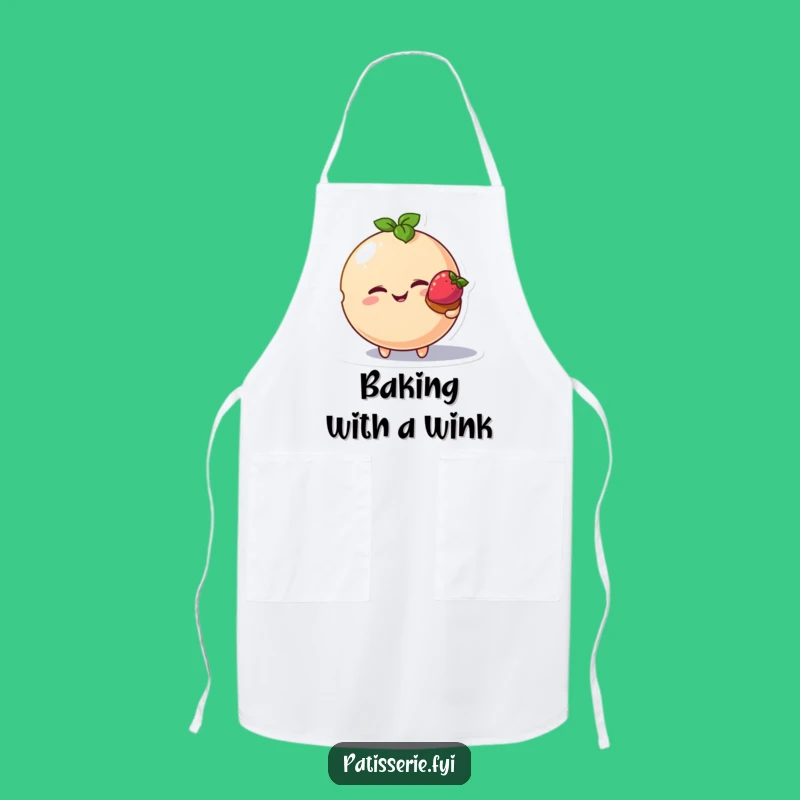 Funny Winking Macaron Apron - Bake with Sweet Style!