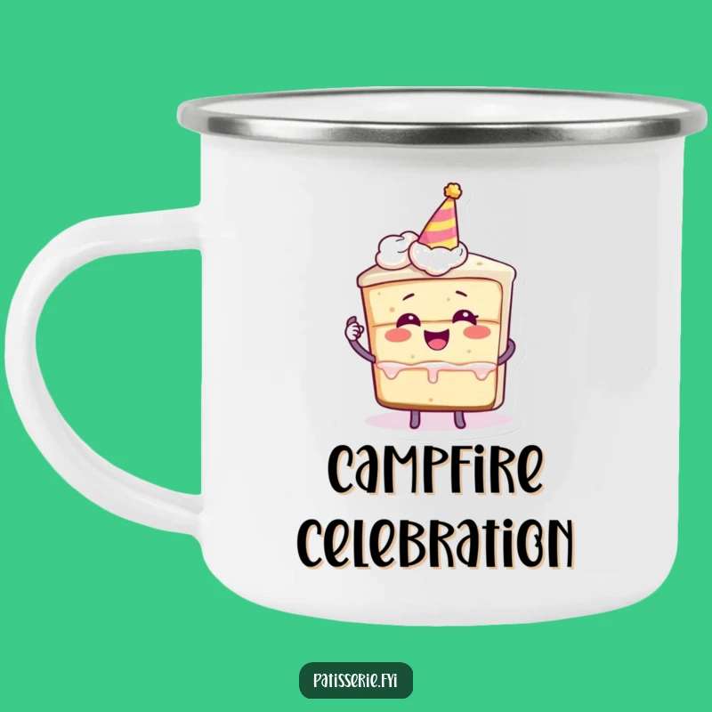 Funny Cake Giggle Camping Mug: Party Character for Outdoor Fun Gift