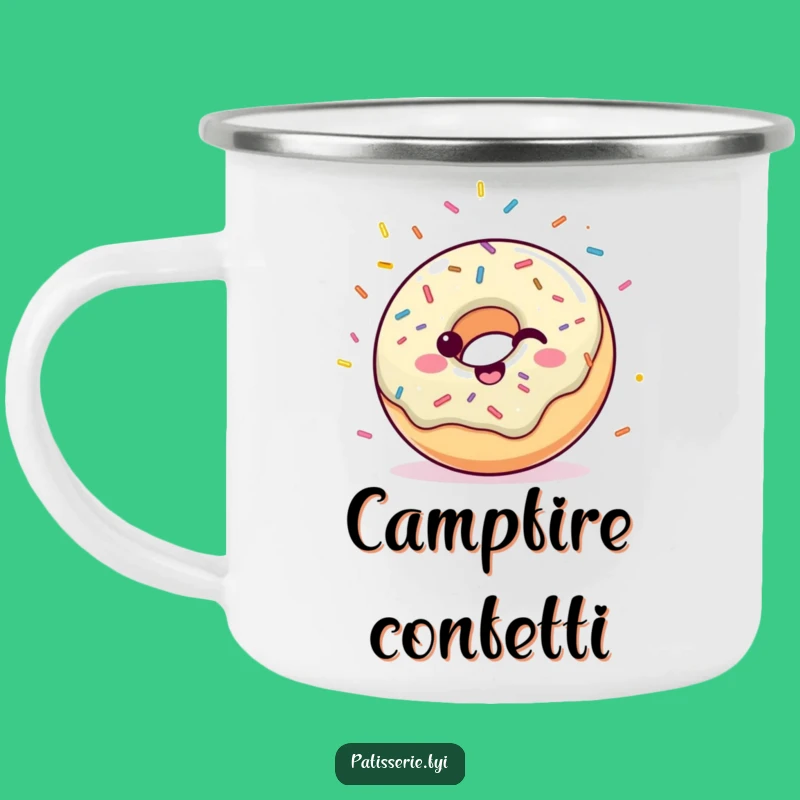 Funny Donut Camping Mug - Enjoy Festive Moments Outdoors