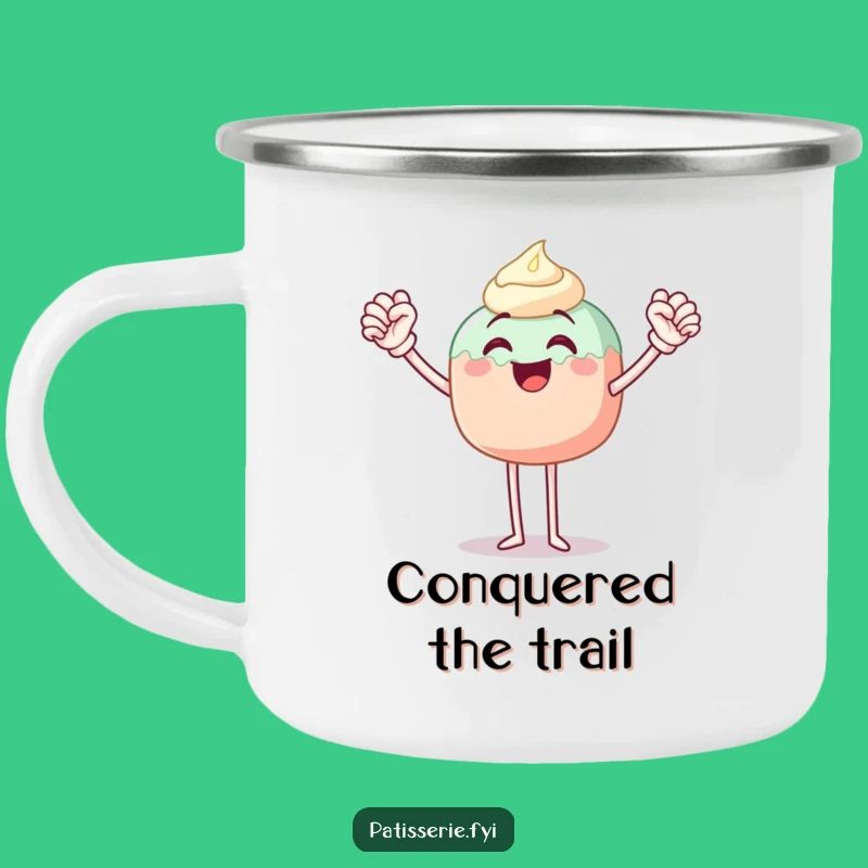 Funny Cake Pop Fist Pump Camping Mug: Adventure Fuel, Ideal Funny Gift