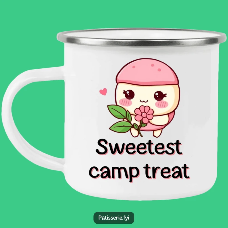 Funny Macaron Flower Camping Mug - Sweet Adventure Fuel