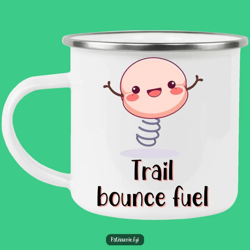 Funny Macaron Camping Mug - Enjoy Sweet Bouncy Moments Outdoors