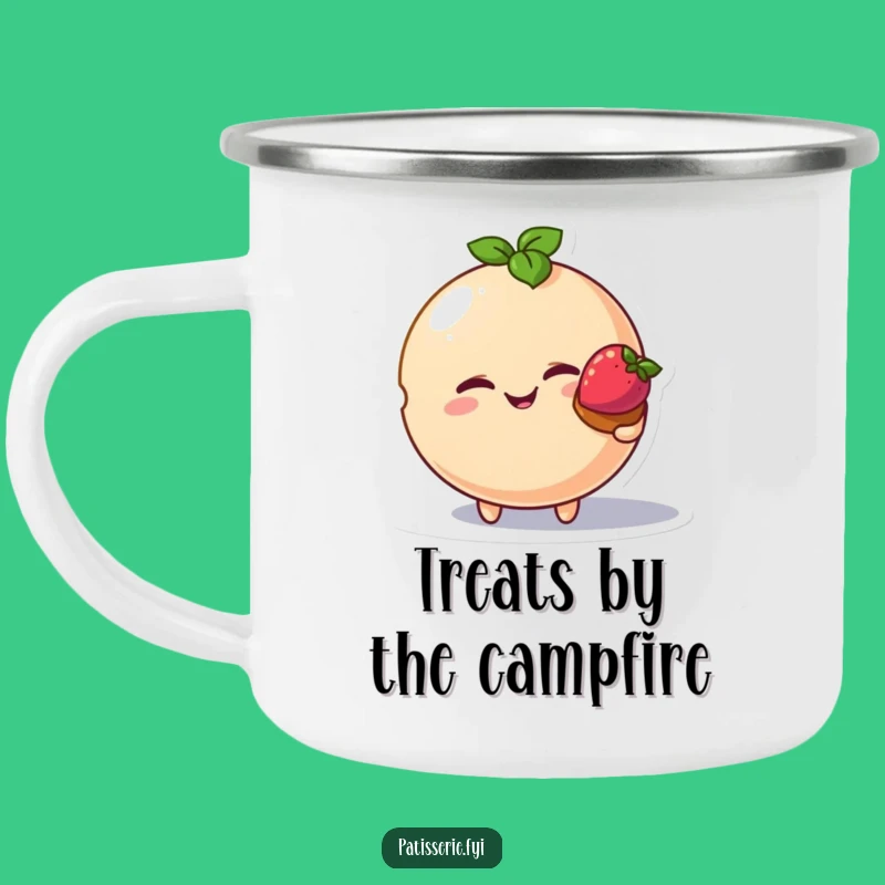 Funny Winking Macaron Camping Mug - Sweet Adventures Await!
