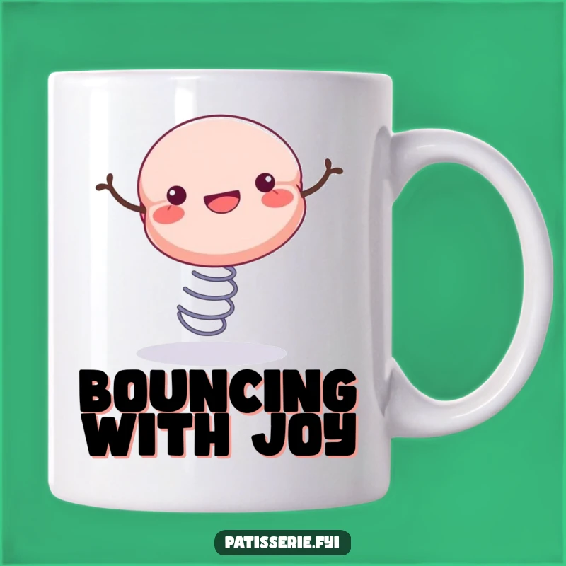 Funny Cheerful Macaron Mug - Bouncy Sweetness for a Happy Gift