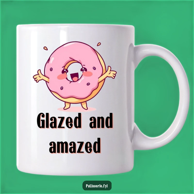 Funny Delighted Donut Mug - Spinning Treat for a Joyful & Hilarious Gift