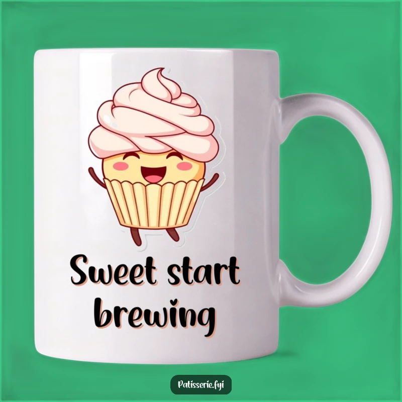 Funny Smiling Cupcake Mug - Sweet Joyful Leaps Make a Great Gift