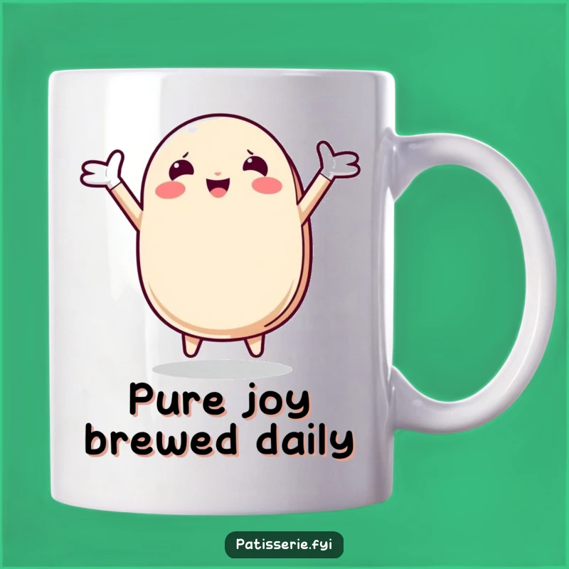 Funny Macaron Leap Mug: A Joyful Pastry's Delightful Moment, Perfect Funny Gift!