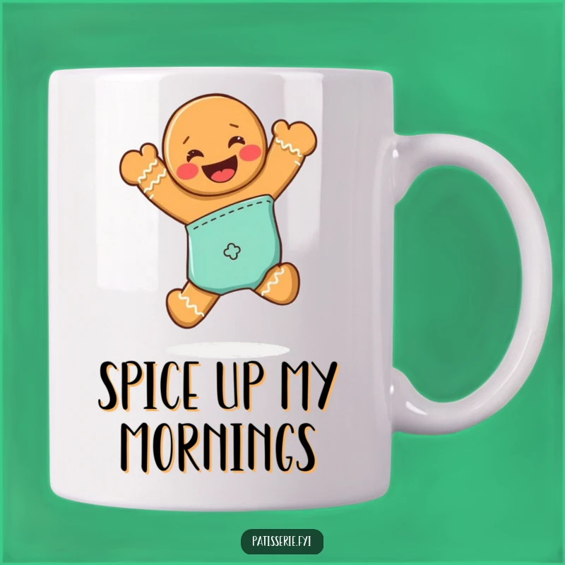 Funny Gingerbread Man Mug - Joyful Baking Gift for Cookie Lovers