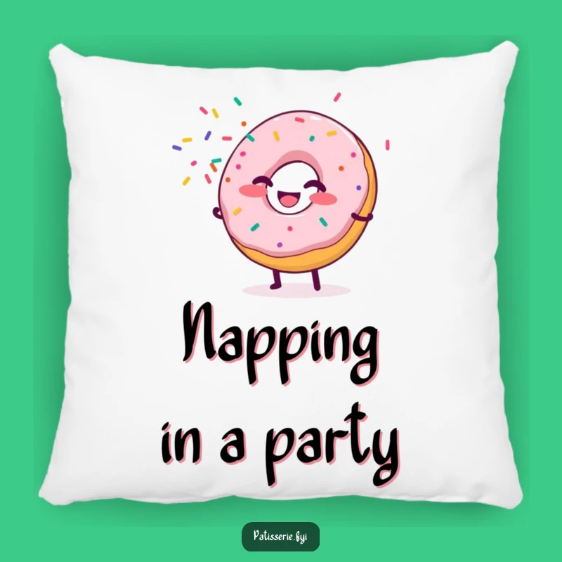 Funny Donut Accent Pillow: Cozy Up with a Giggling Sprinkle Pal's Comfort Gift