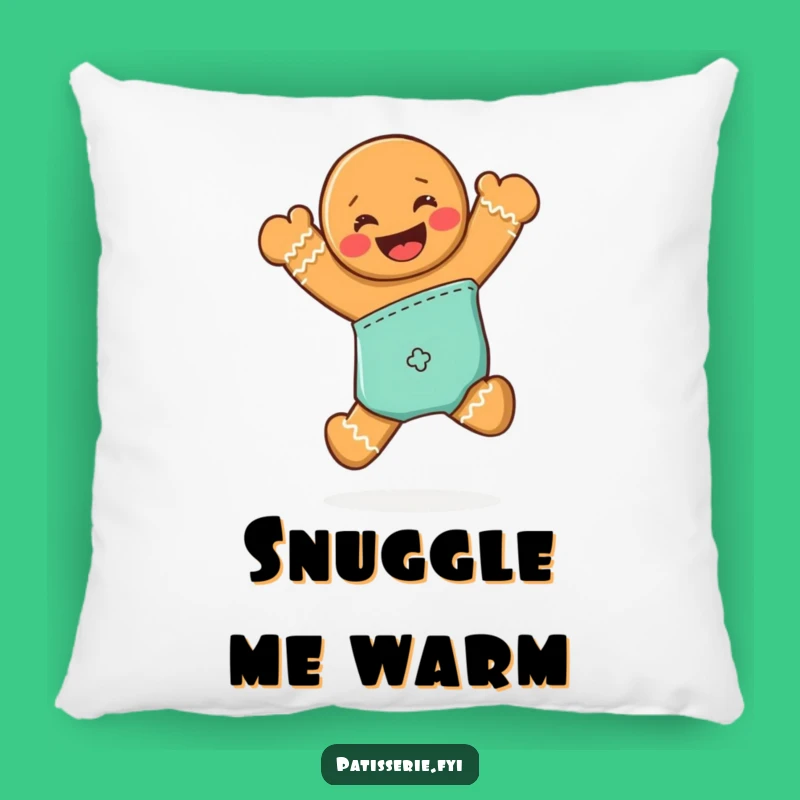 Funny Gingerbread Man Pillow - Cozy Baking Cushion, Perfect Funny Gift