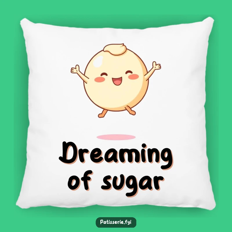 Funny Pastry Leap Pillow: Cozy Joyful Round Character for a Comfy Gift