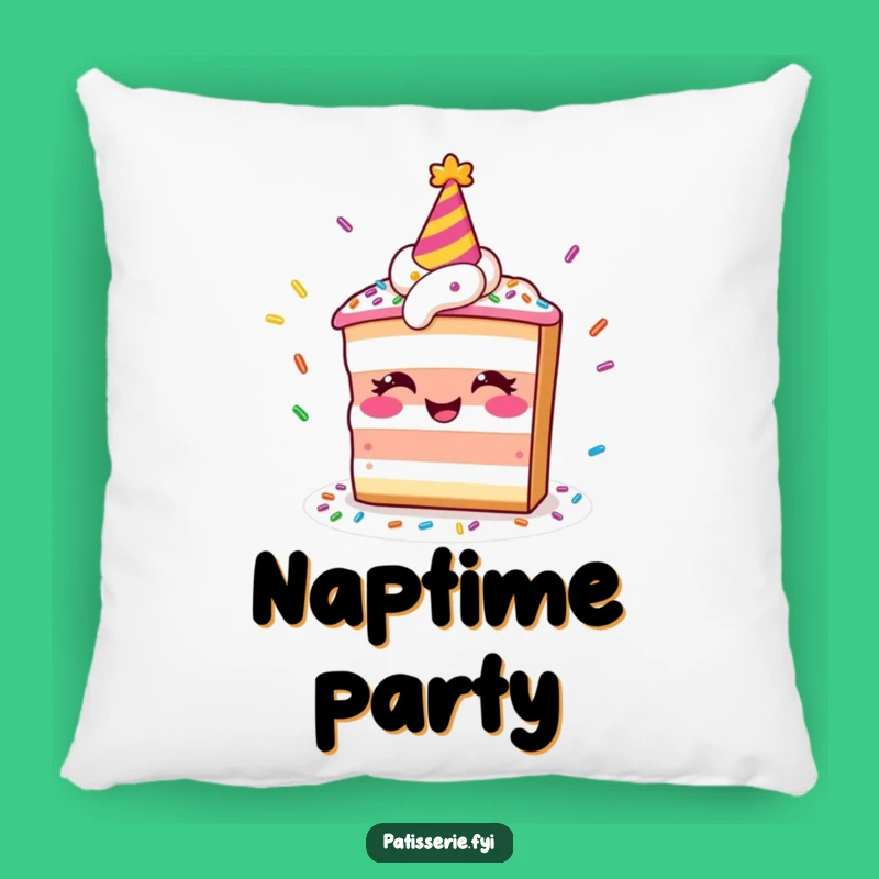 Funny Smiling Cake Pillow, Juggling Sprinkles Comfort Gift