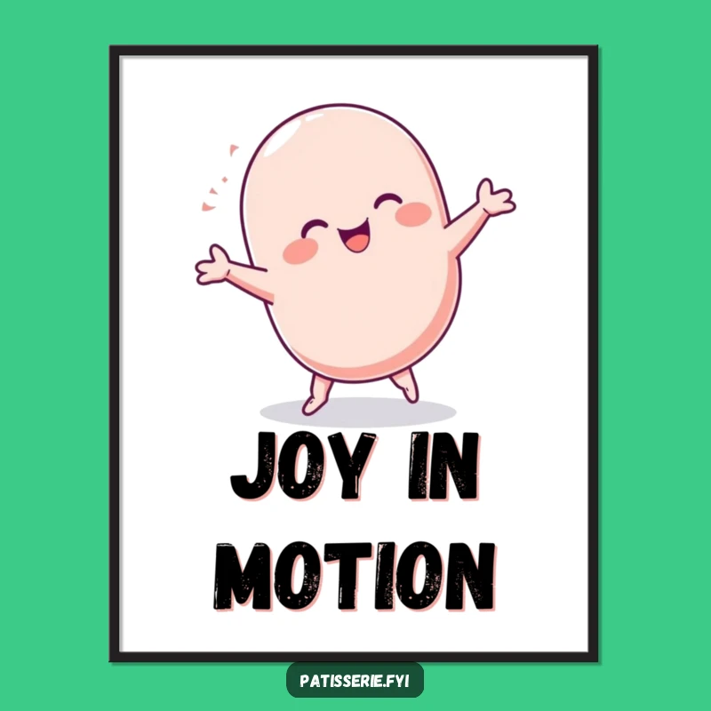 Funny Macaron Cartwheel Digital Art: Instant Joyful Decor, Hilarious Gift