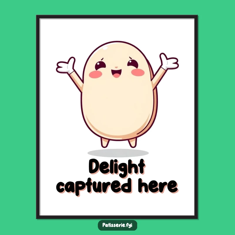 Funny Macaron Leap Digital Art Print: Instant Joy for Your Walls! A Fast Funny Gift.