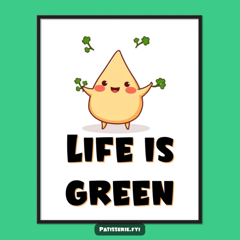 Funny Samosa Juggling Digital Art - Instant Cheerful Decor for Foodies