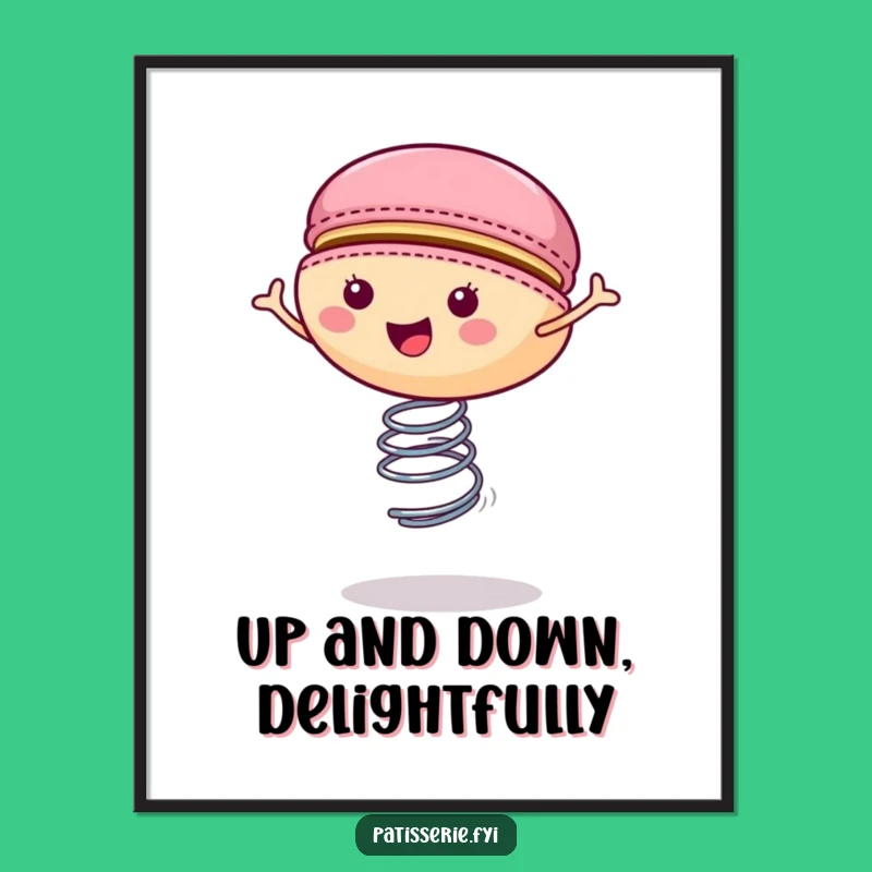Funny Macaron Spring Digital Art - Instant Cheerful Decor Gift