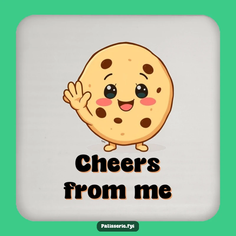 Funny Cookie Wave Coaster: Protect Surfaces with Sweet Hellos