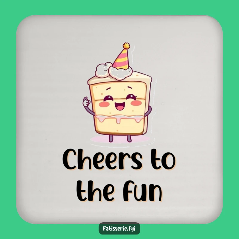 Funny Cake Giggle Coaster: Party Character for Tabletop Fun Gift