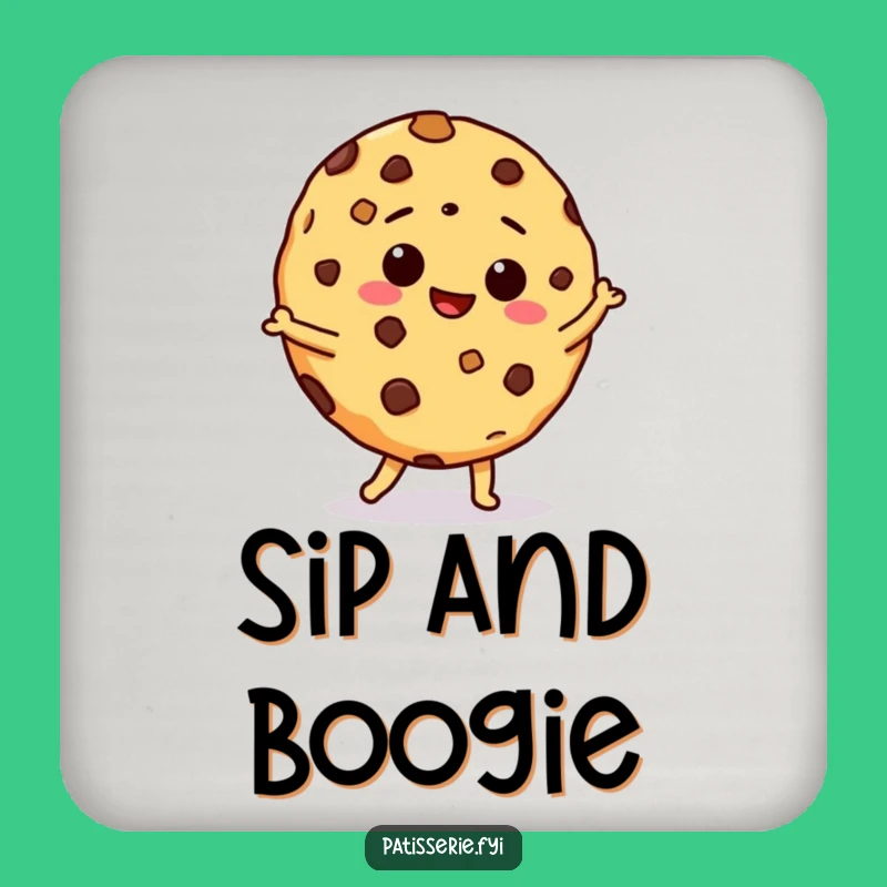 Funny Giddy Cookie Dance Coaster: Protect Surfaces with Hilarious Cookie Art, Fun Gift