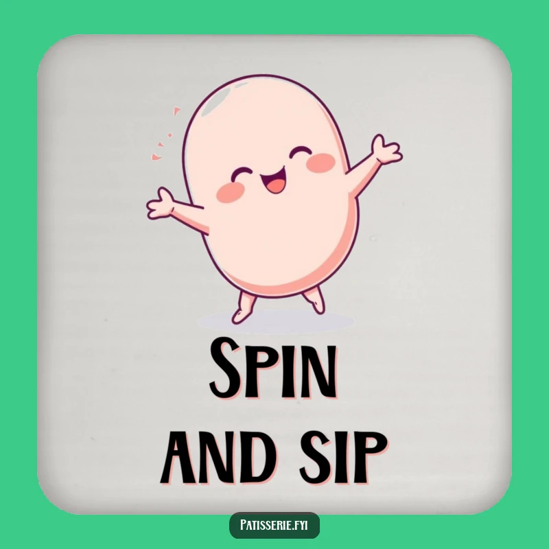 Funny Macaron Cartwheel Coaster Set: Protect Surfaces with Joyful Humor