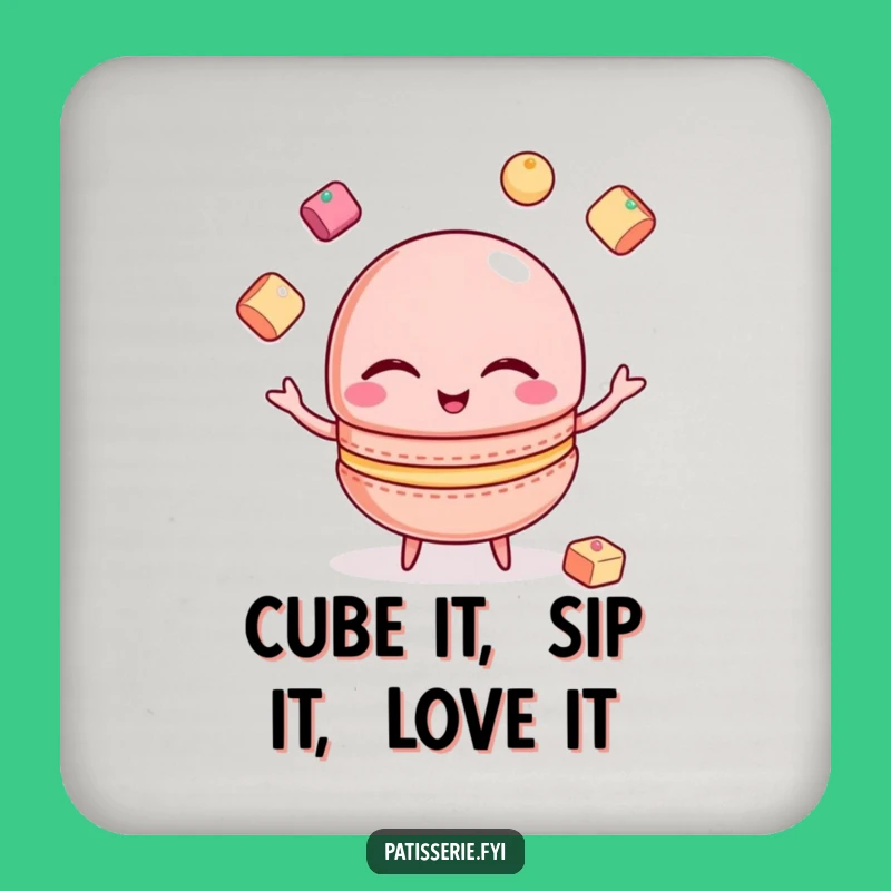Funny Macaron Coaster: Protect Surfaces, Chic Funny Gift