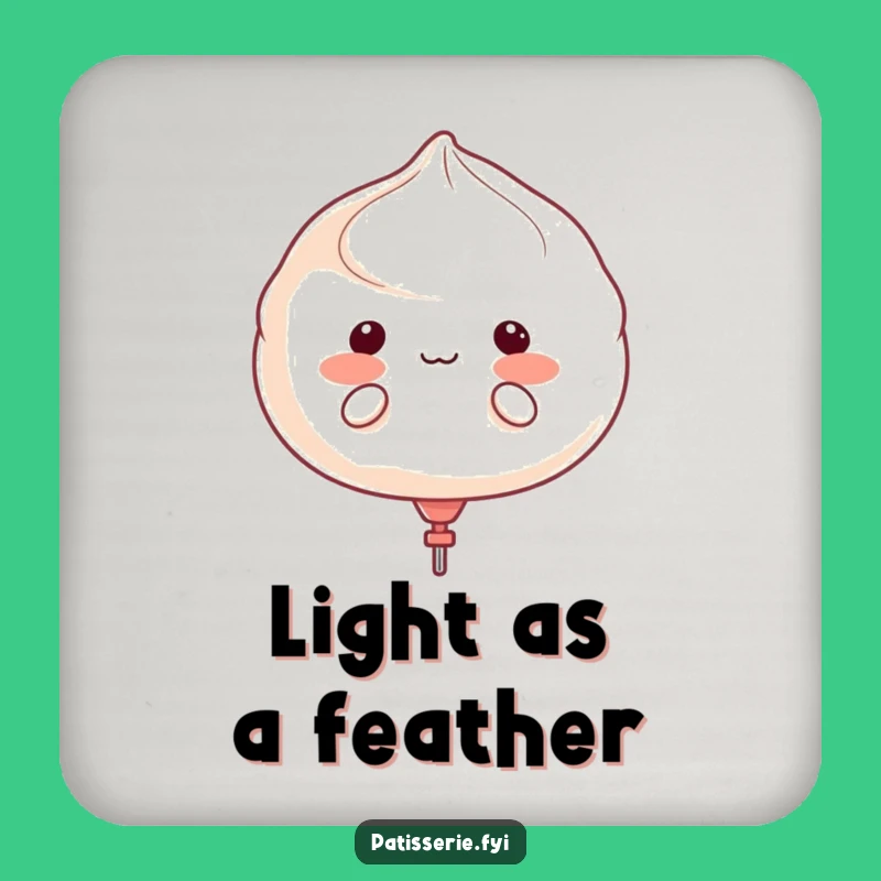 Funny Meringue Coaster Set - Protect Surfaces with Cartoon Humor