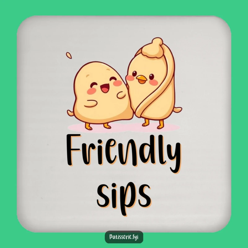 Funny Samosa Patting Coaster - Adorable Style for Your Drinks