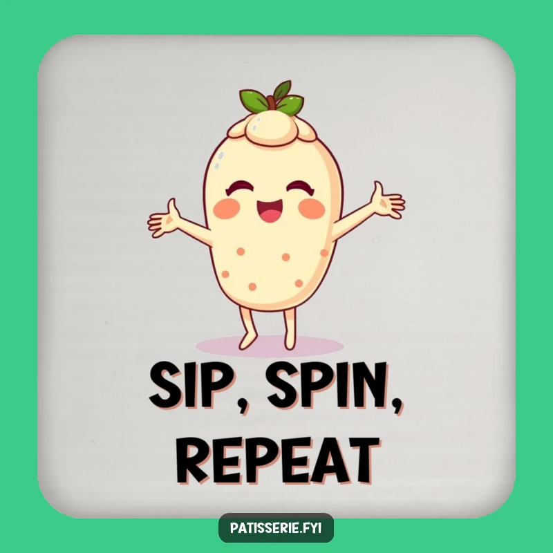 Funny Tart Coasters: Silly Dance, Pastry Protection, Set of 4