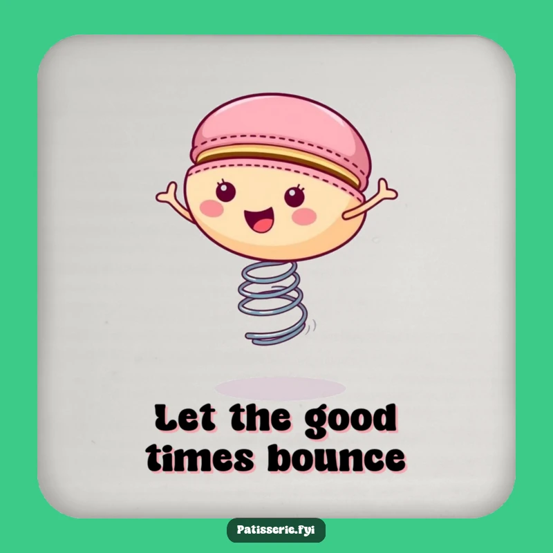 Funny Macaron Spring Drink Coaster - Protect Surfaces with Bounce Gift