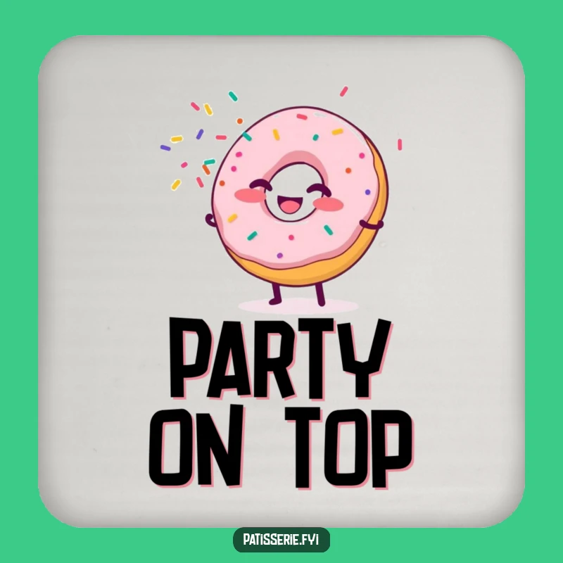 Funny Donut Drink Coaster Set: Protect Surfaces with Giggling Sprinkle Shower Gift