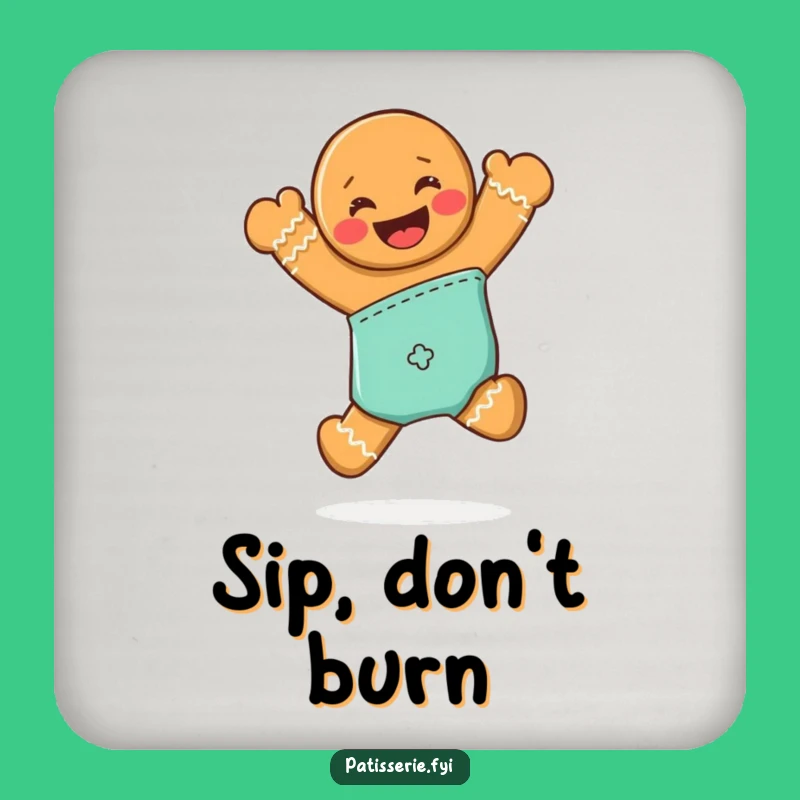 Funny Gingerbread Man Coasters - Joyful Protection, Perfect Funny Gift Set