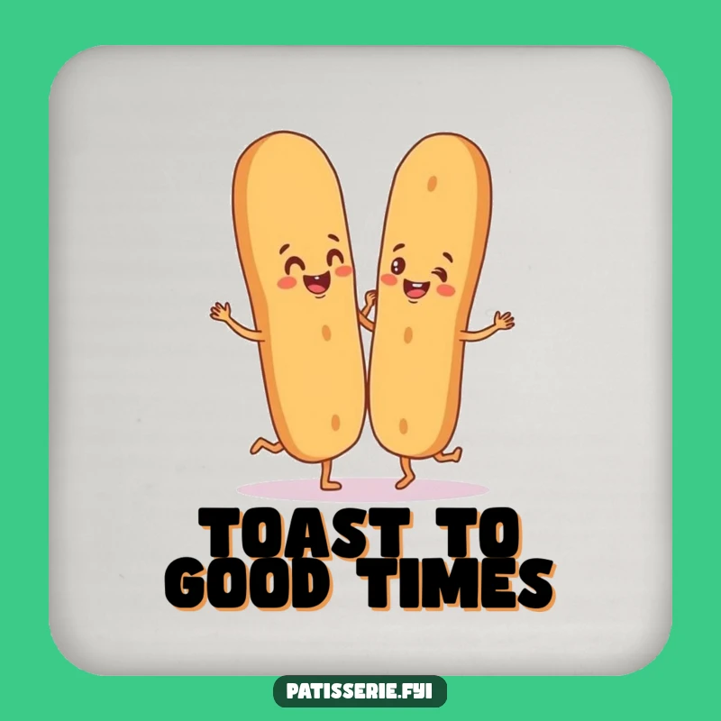 Funny Baguette Coasters - Silly Protection, Perfect Funny Gift Set