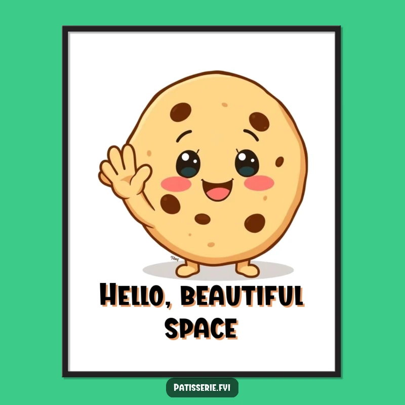 Funny Cookie Wave Poster: Decorate with Smiles, Perfect Gift for Cheerful Walls