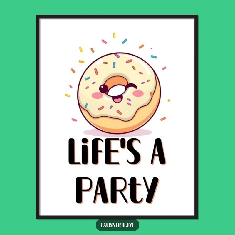 Funny Donut Poster - Sweeten Your Walls with Celebration Art