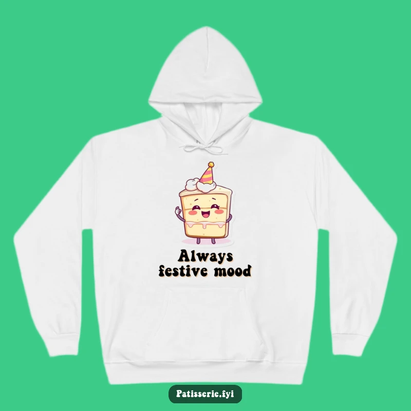 Funny Cake Giggle Hoodie: Cozy Party Character for a Warm Gift