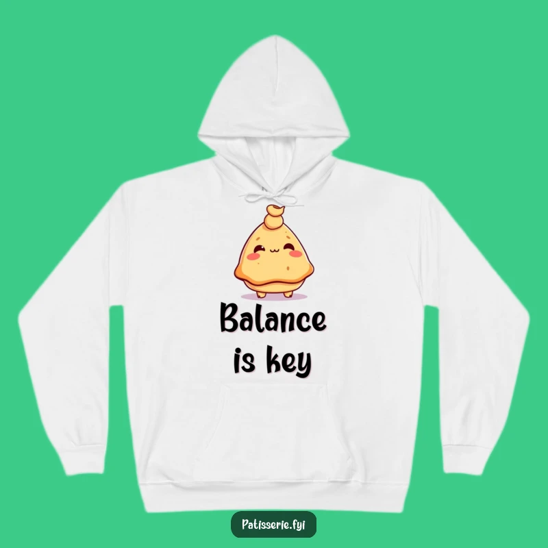 Funny Samosa Chickpea Balance Hoodie - Cozy & Hilarious Snack Apparel