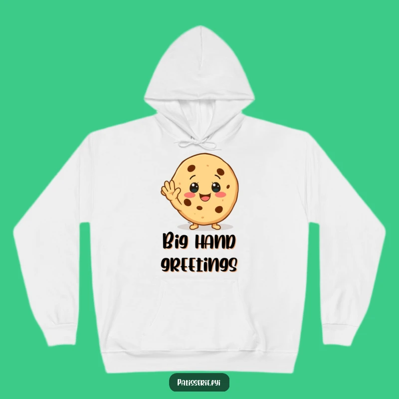 Funny Cookie Wave Hoodie: Cozy Greetings, Perfect Funny Gift for Warm Hugs