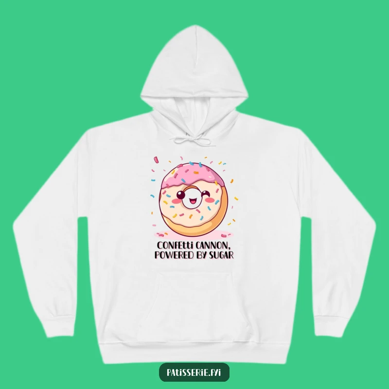Funny Donut Confetti Hoodie - Cozy & Celebratory Wear Gift