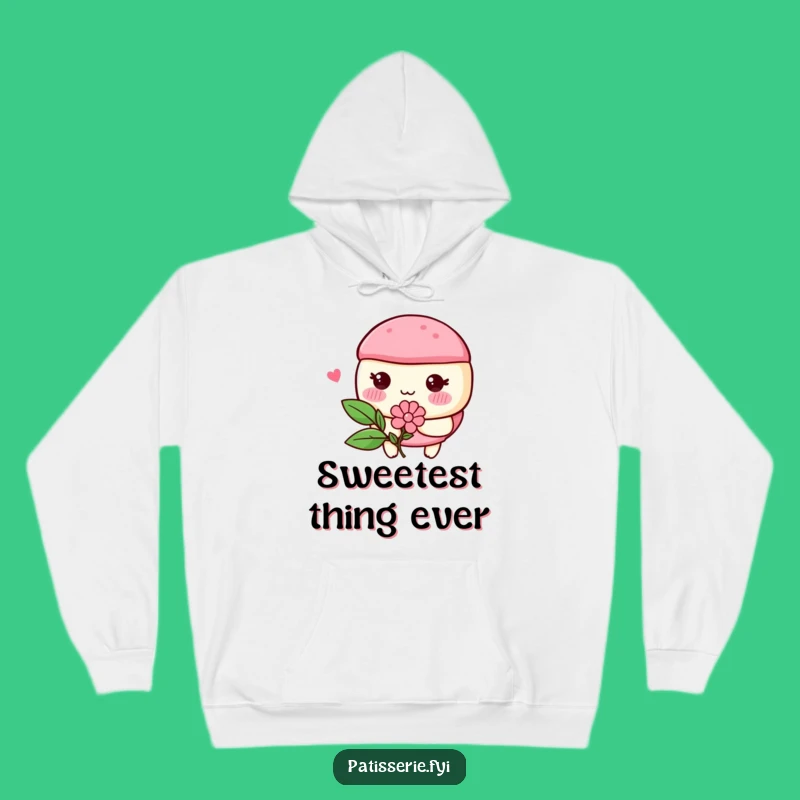 Cozy Funny Macaron Flower Hoodie - Sweet Blushing Humor Gift