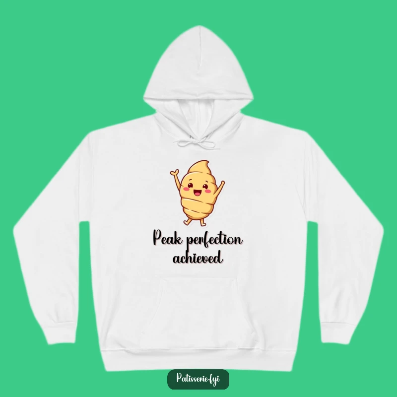 Funny Croissant Hoodie: Cozy Comfort with Joyful Jumping Pastry Design