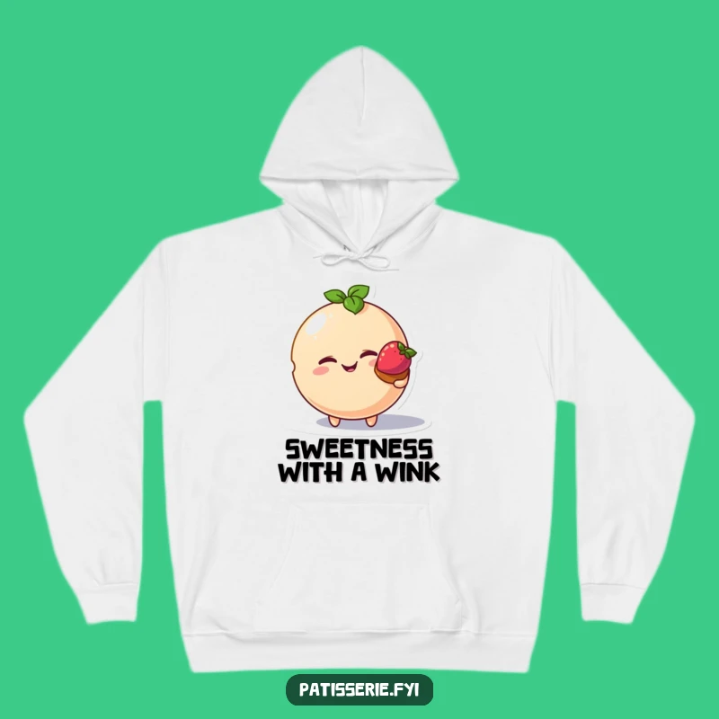 Funny Winking Macaron Hoodie - Cozy Up with Sweet Style!