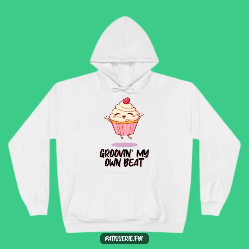 Funny Cupcake Dance Hoodie: Cozy Joyful Character for a Warm Gift