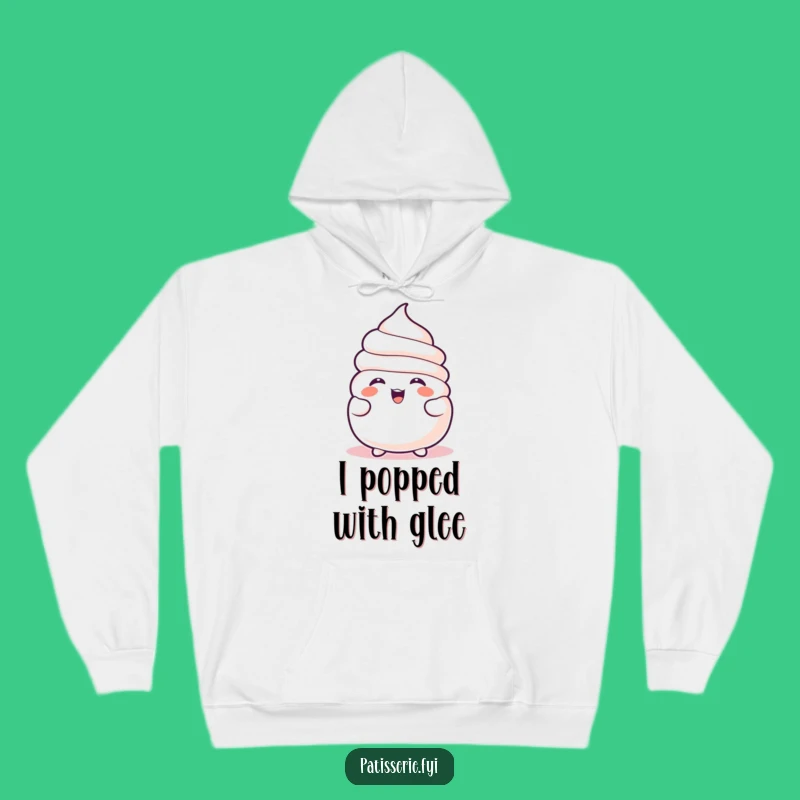 Funny Laughing Meringue Hoodie - Cozy & Hilarious Dessert Apparel, The Ultimate Funny Gift!