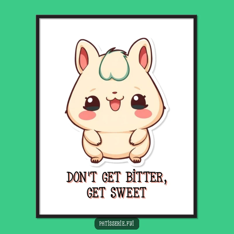 Funny Free Printable Wall Art: Cheeky Petit Four Tongue Out Downloadable Art